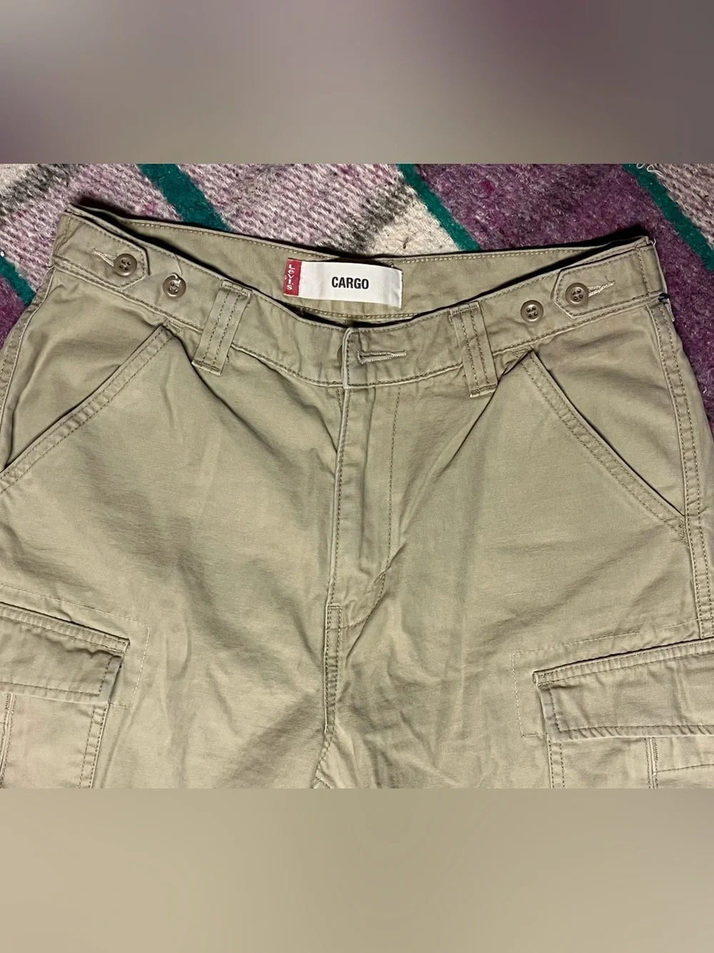 Levi’s Cargo Shorts W30 Khaki Utility Military Y2K Baggy Men’s Streetwear